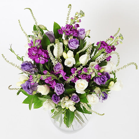 Bunch of mauve toned fresh flowers from Lower Hutt Florist