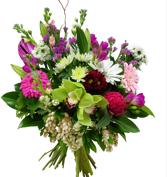 Selection of fresh market flowers that our florists can choose from.