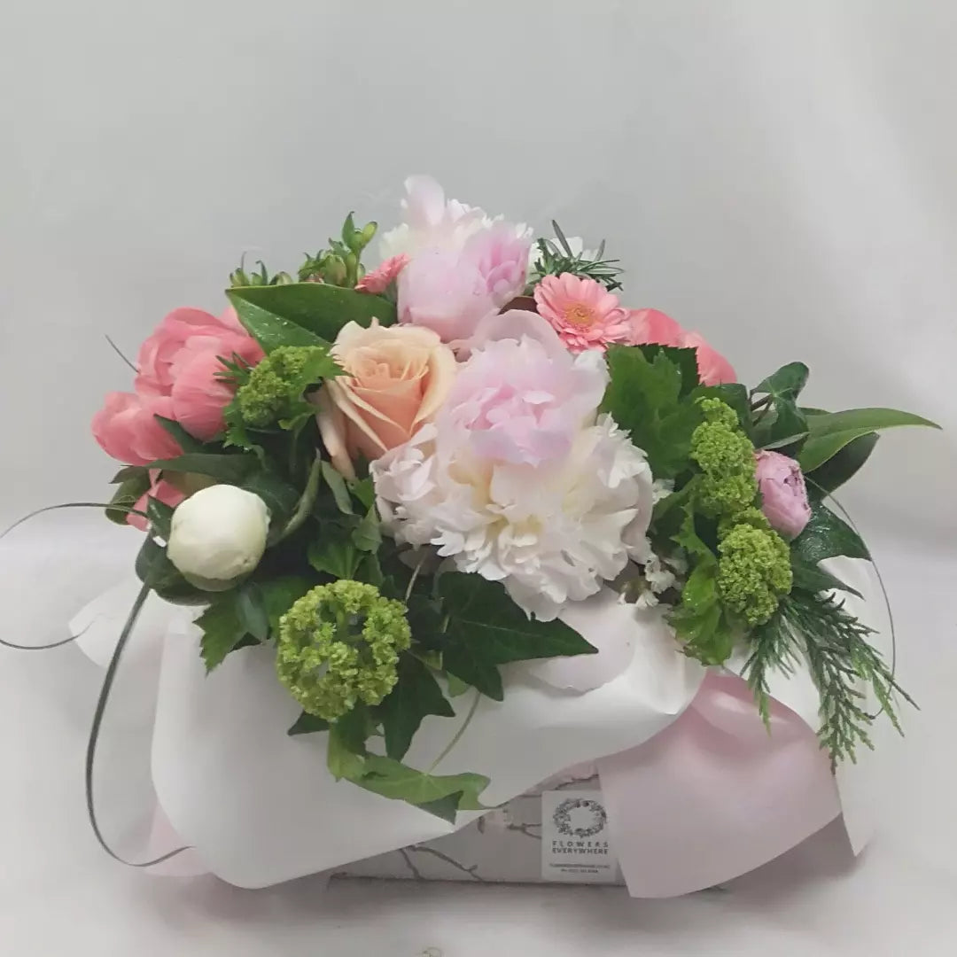 Beautiful bunch of seasonal peonies flowers from Lower Hutt Florist
