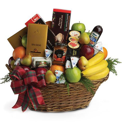 Decadent food hamper gift basket