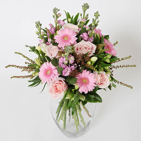 Bouquet of soft pink fresh flowers from Lower Hutt Florist