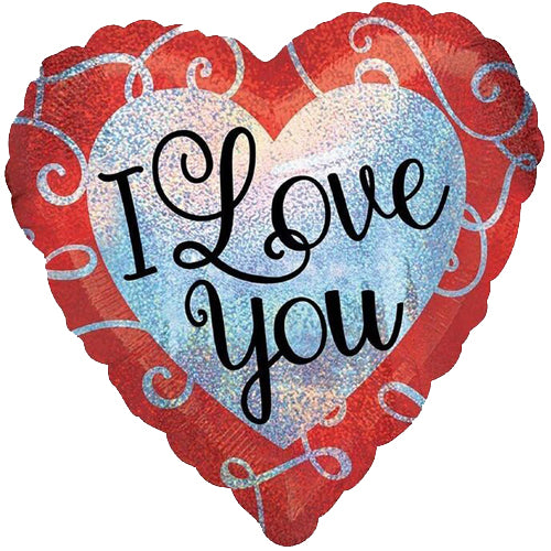 I love you foil balloon gift