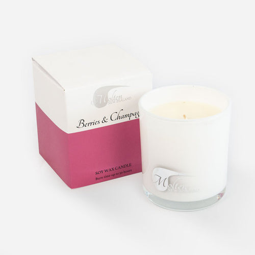 Molten NZ Soy Candle Jar - Scented Berries and Champagne