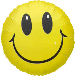 Smiley face foil balloon gift